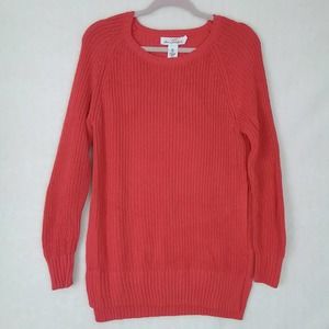 LOGG by H&M Loose Knit Open Side Sweater Size Small in Red‎